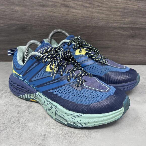 HOKA Speedgoat 3 Trail Running Shoes Womens Size 7 Blue Sneakers One One - Picture 4 of 11